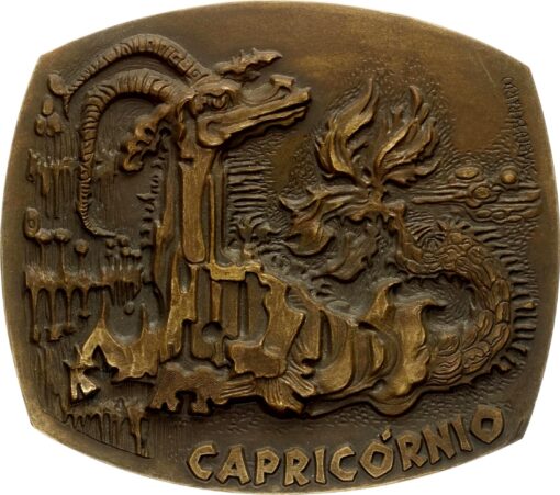 Medalla Horóscopo - CAPRICORNIO de Vasco Berardo Bronce Peso 259g SIN CIRCULAR.