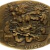 Medalla de Arte de Bronce, Medalla del Horóscopo -VIRGO de Vasco Berardo Peso 243g