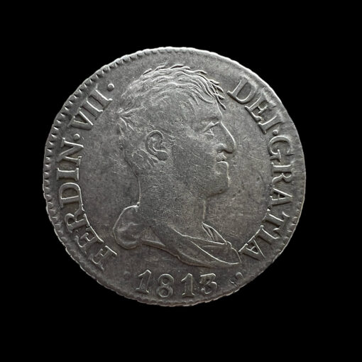 2 REALES 1813 CARALOCO. MADRID IG Fernando VII