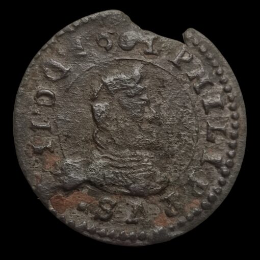 Numismática16 Maravedis 1661 Felipe IV Ceca Madrid variante Fecha en anverso