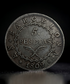 5 Pesetas 1809 Barcelona