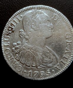 8 Reales 1795 Mexico F Carlos IV 26,62g buena conservacion