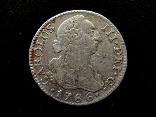 2 Reales 1786 Madrid DV Carlos III