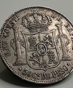 50 centavos de peso 1885   