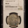 20 francs 1938 Encapsulada por NGC MS64