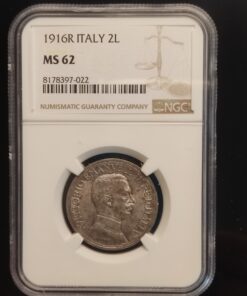 2 Lire 1916 R Italy Vittorio Emanuele III