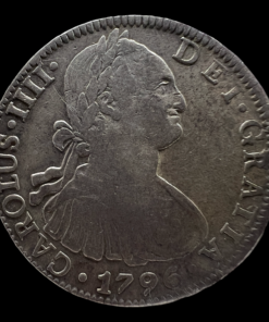 Numismática 8 Reales de Carlos IV 1796 Mexico FM