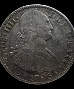 Numismática 8 Reales Carlos IV 1796 Mexico FM