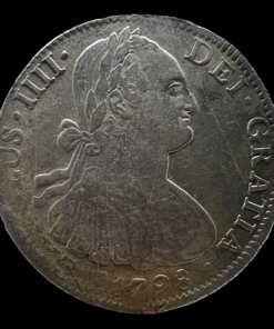 Numismática 8 Reales Carlos IV 1798 Mexico FM