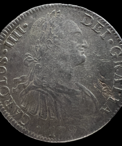 Numismática | Coleccionismo | Antigüedades | Cromos de Fútbol | Numis | 8 Reales Carlos IV 1798 Acuñada en Mexico Ensayadores FM