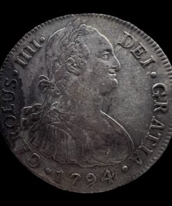 Numismática | Coleccionismo | Antigüedades | Cromos de Fútbol | Numis | 8 Reales Carlos IV 1794 Acuñado en Lima Ensayadores I·J 26,85gr