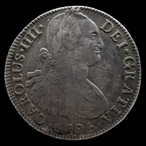 Numismática 8 Reales Carlos IV 1795 México F.M 26,85gr