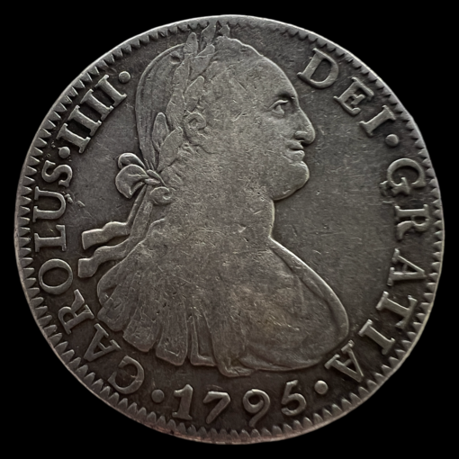 Numismática | Coleccionismo | Antigüedades | Cromos de Fútbol | Numis | 8 Reales Carlos IV 1795 Acuñado en México Ensayadores F.M 26,63gr