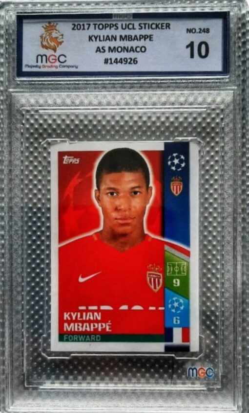 Kylian Mbappé Rookie Topps - Cromo - 2017/18 - Topps - UCL Stickers - Kylian Mbappé - #248 - MGC 10