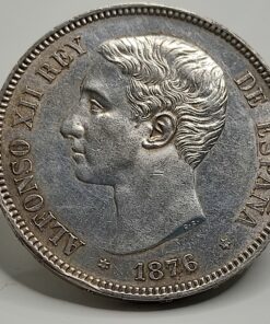 5 Pesetas 1876 DEM Alfonso XII