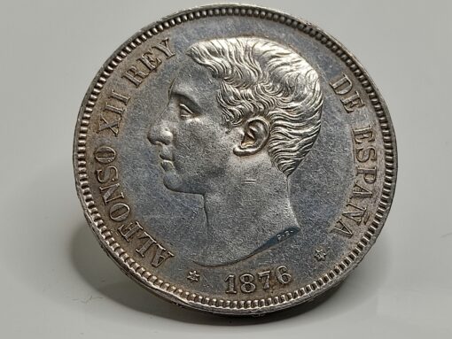 5 Pesetas 1876 DEM Alfonso XII