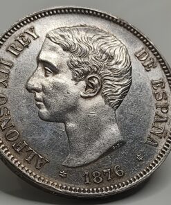 5 Pesetas 1876 DEM Alfonso XII