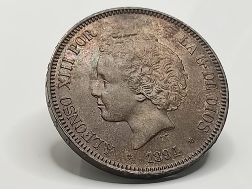 5 Pesetas 1894 Alfonso XIII (18-94) PGV