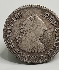 1/2 Real Carlos III 1777 Bolivia Potosi PR