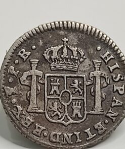 1/2 Real Carlos III 1777 Bolivia Potosi PR