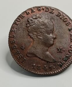 4 Maravedis Jubia 1847 Isabel II