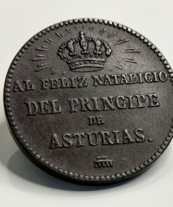 Medalla de cobre de España 1857 "Cumpleaños del Príncipe de Asturias"