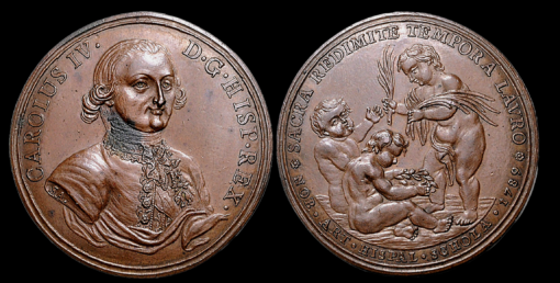 Medalla de bronce 1789 Carlos IV