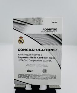 Cromo de Fútbol - Parche usado de Rodrygo GOES Topps 192/199