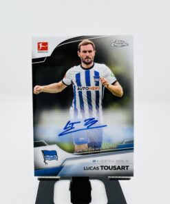 Cromo de fútbol - Lucas Tousart Autógrafo original topps chrome bundesliga