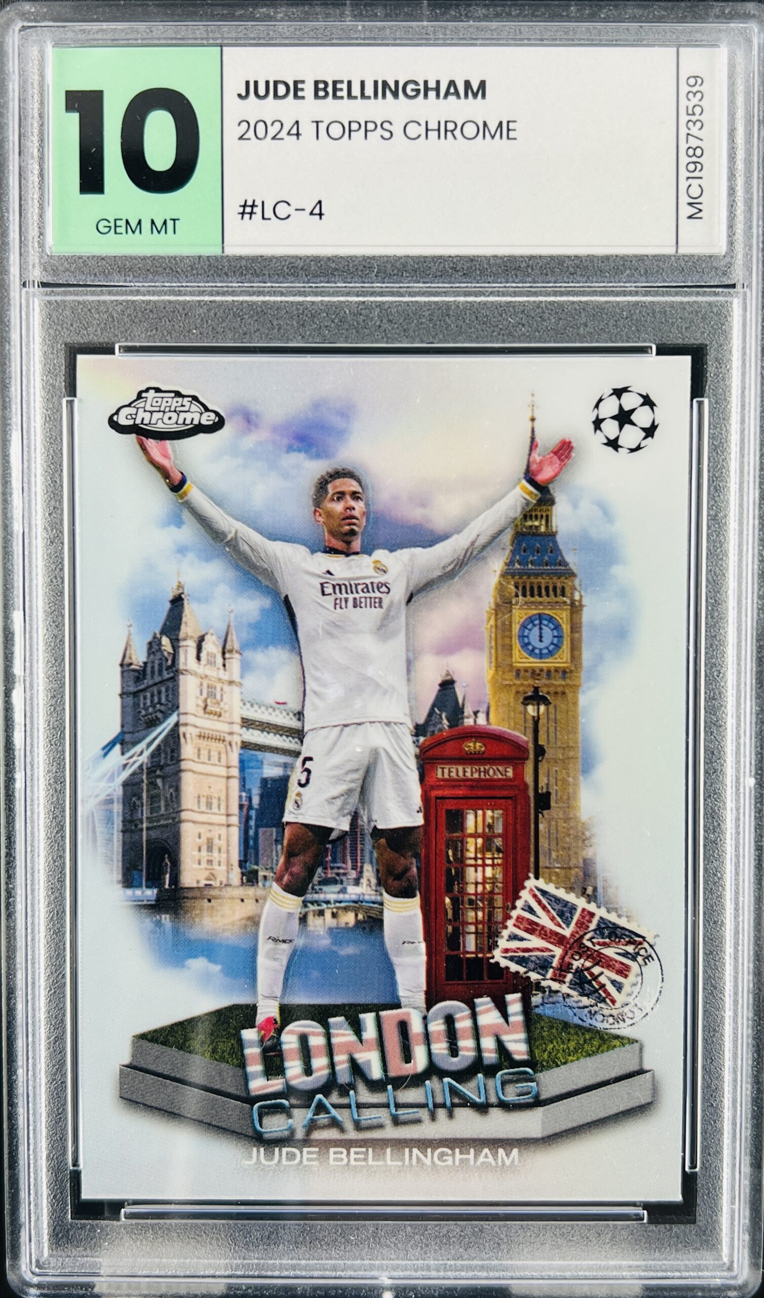 Cromo de fútbol Jude Bellingham Topps Chrome 2024 GM 10