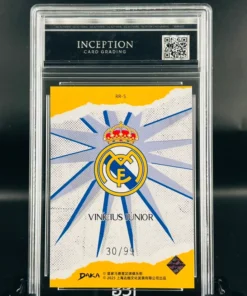 Cromo vinicius jr /99 daka real madrid gm mint 9,5 inception card grading