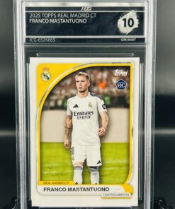 Cromo de fútbol Franco Mastantuono Topps Inception Card Grading GM MINT 10