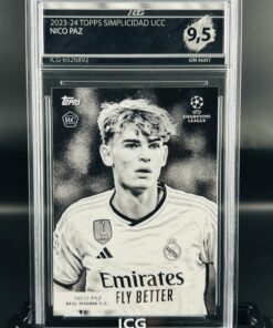 Cromo de fútbol Nico Paz topps simplicidad Inception Card Grading GM MINT 9,5