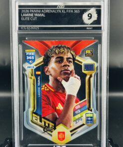 Cromo de fútbol Lamine Panini adrenalyn XL Elite cut Yamal ICG mint 9
