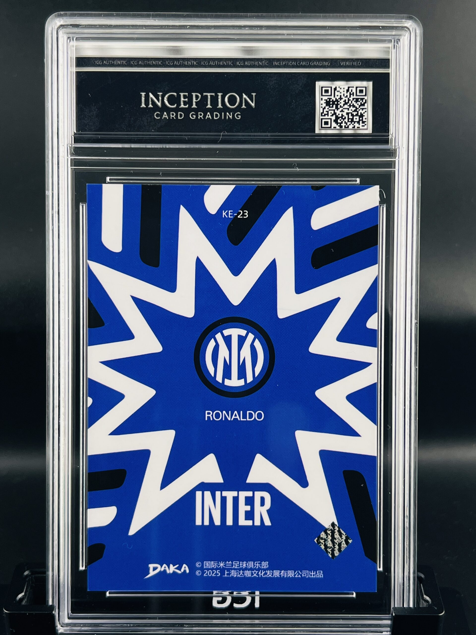 Cromo ronaldo daka inter milan mint 9 topps inception card grading