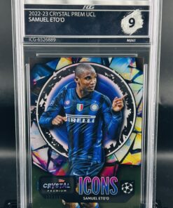 Cromo de fútbol eto’o Topps Crystal ICG MINT 9 Inception Card Grading
