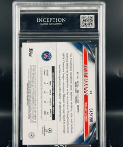 Cromo de fútbol Kylian Mbappé GM MINT 10 /150 Topps Jade