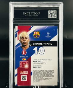 Cromo lamine yamal /75 gm mint 10 topps inception card grading