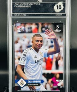 Primer Cromo Kylian Mbappe topps now Inception card grading gm mint 10