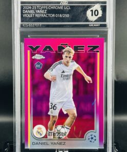 Cromo de fútbol Daniel Yañez topps /250 ICG gem mint 10