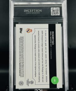 Cromo de fútbol Rodrygo topps /250 ICG gem mint 10