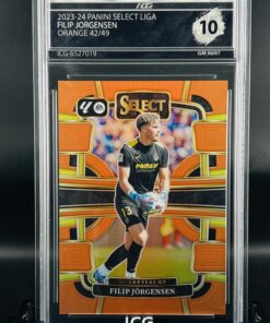 Cromo Filip Jorgensen Panini Select orange /49 gem mint 10 inception card grading