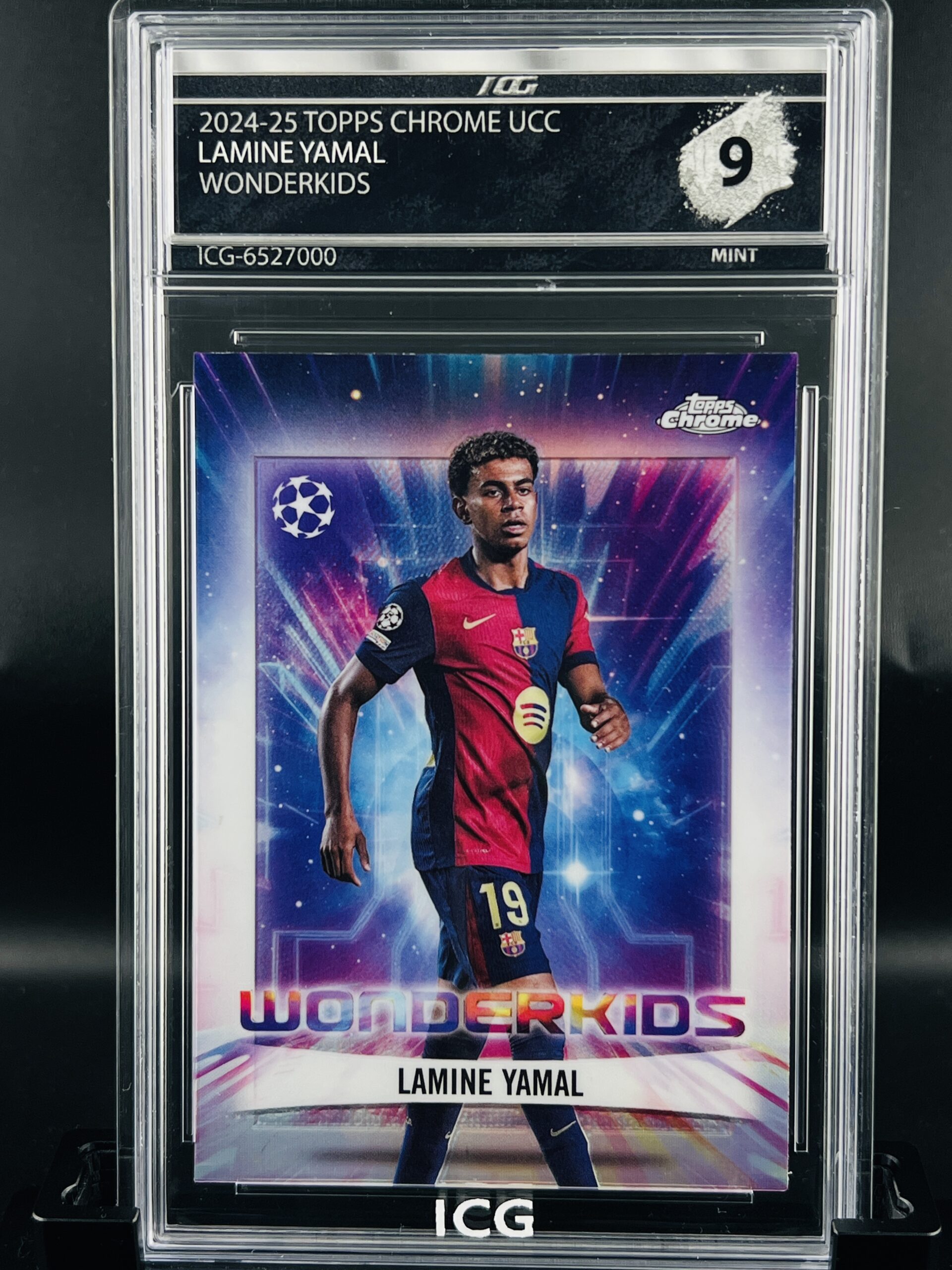 Cromo Lamine Yamal Topps Wonderkids mint 9 inception card grading