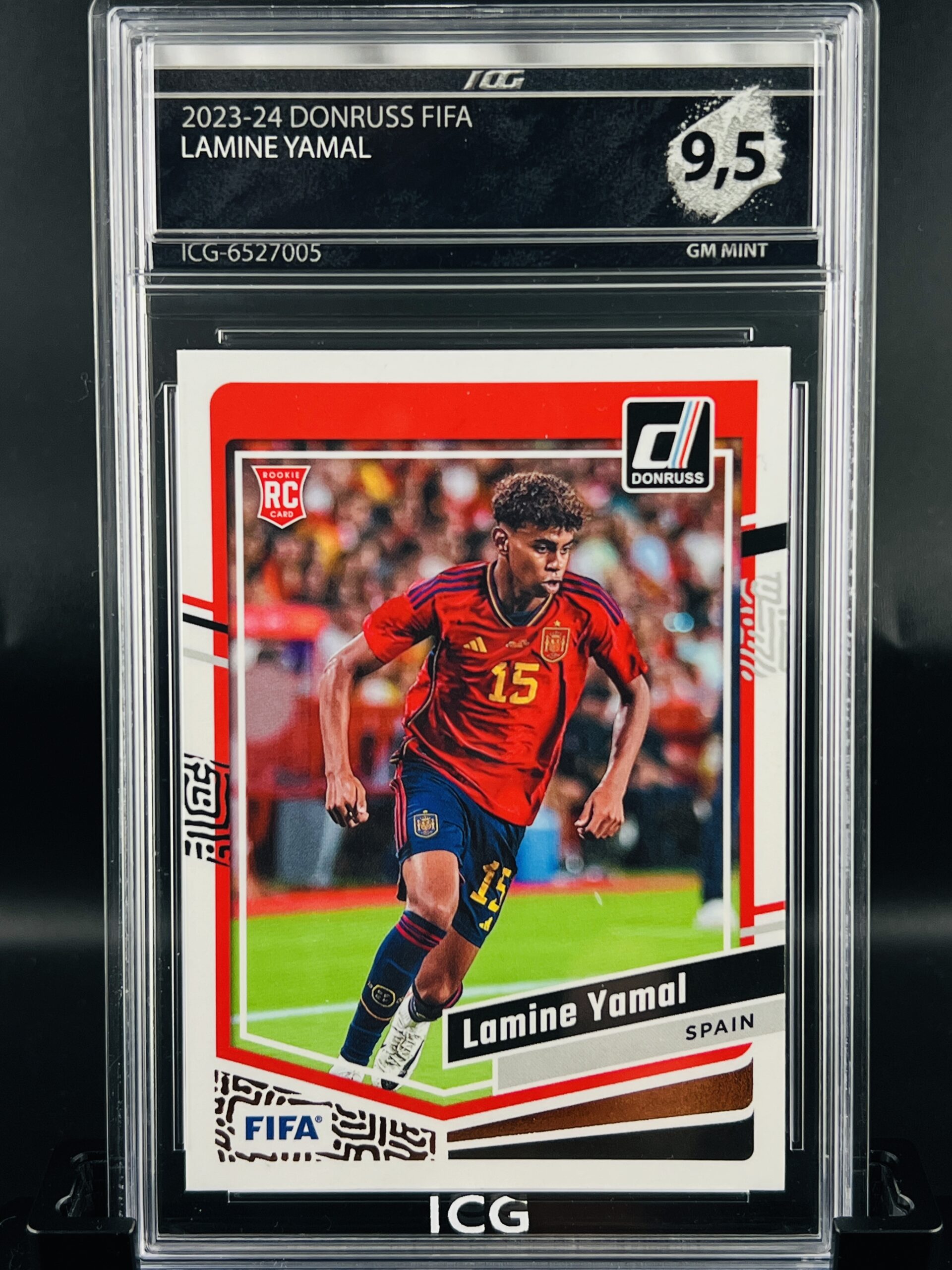 Cromo Lamine Yamal GM mint 9,5 Rookie panini donruss inception card grading