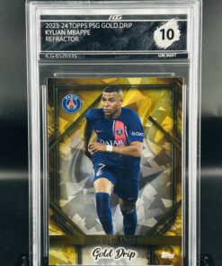 Cromo Kylian Mbappé topps gold drip gm mint 10 inception card grading