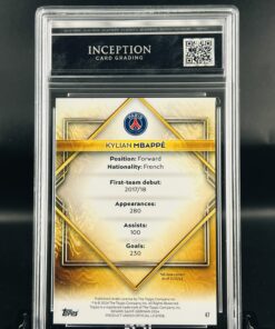 Cromo Kylian Mbappé topps gold drip gm mint 10 inception card grading