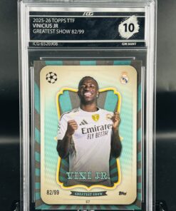 Cromo Vinicius JR Greatest show topps ttf /99 gm mint 10 inception card grading