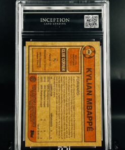 Cromo Kylian Mbappe topps Living set gm mint 10 inception card grading