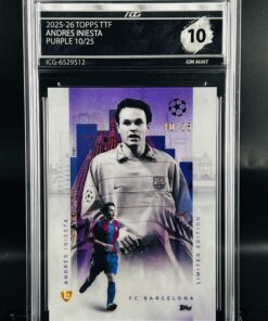 Cromo Andres Iniesta /25 GEM MINT 10 Topps TTF ICG Inception Card Grading