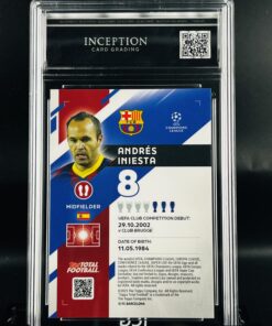 Cromo Andres Iniesta /25 GEM MINT 10 Topps TTF ICG Inception Card Grading